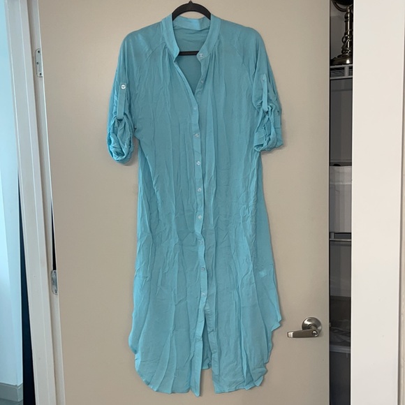 Button Down Shirt Dress - Picture 2 of 8